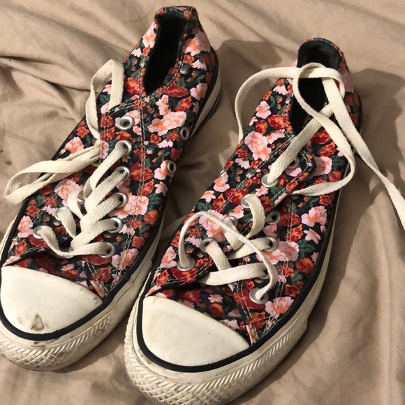 converse shoes floral